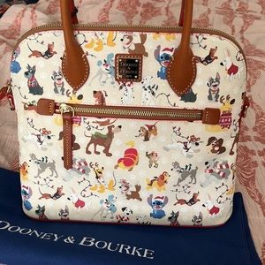 NWT Dooney & Bourke Disney Holiday Santa Tails Satchel